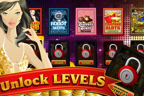 Lucky Vegas Way Classic Gold and Sexy Amazing Free Slot Machine Win Big Fun screenshot 4