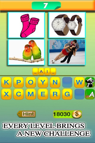 Guess Word From 4 Pictures - new cool photo puzzle trivia game with attractive images screenshot 3