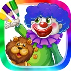 Circus and Clowns - Coloring book with drawings to paint