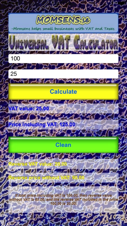 Universal VAT Calculator