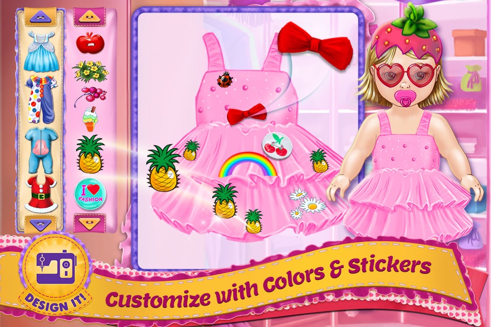 Design It! - Baby Fashion Designer: Dress Up , Make Up and Outfit Maker & Tailor screenshot 3