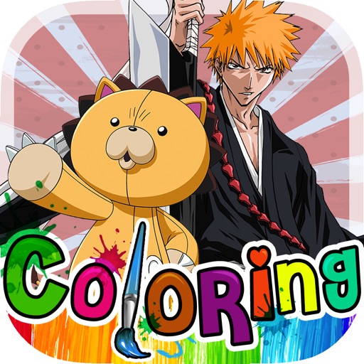 Coloring Book Manga & Anime : Painting Cartoon on Bleach Photos Free Edition