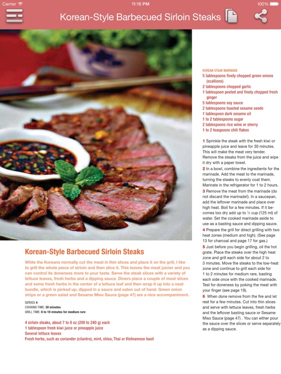 Asian Barbecue Cookbook for iPad screenshot-3