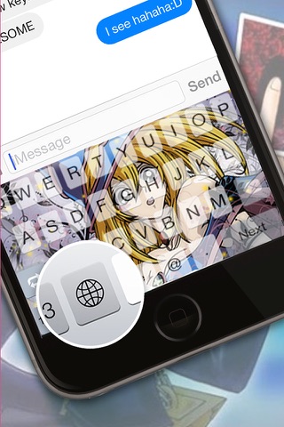 Custom Keyboard Cartoon Anime Manga : Color & Wallpaper Themes in The Yugioh Design Collection screenshot 2