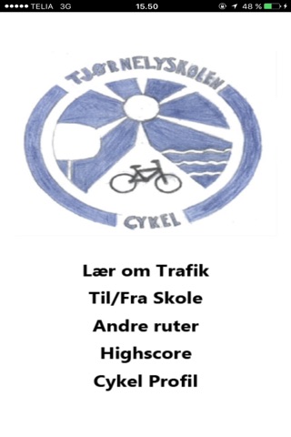 Tjørnelyskolen cykel app screenshot 2