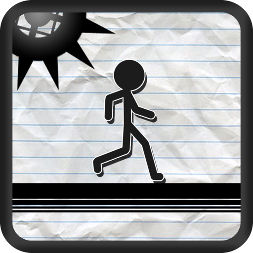 Stick-Man Paper Battle-Field Jump-er Obstacle Course iOS App