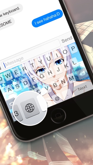 カスタムキーボード漫画アニメ漫画 フェアリーテールスタイルでカラー 壁紙テーマ Iphoneアプリ Applion