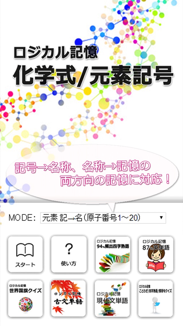 ロジカル記憶 化学式/元素記号 -中学・高校理科の勉強！センター試験対策！周期表・分子式を暗記-のおすすめ画像1