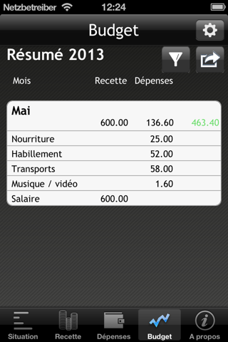 Alerte Budget screenshot 3