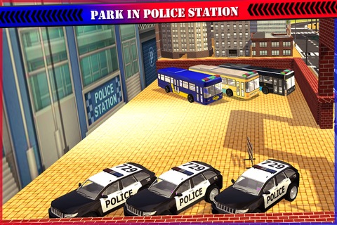 Police Bus Cop Transport - American City Police Department Duty screenshot 3