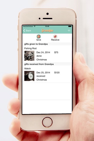 Gifts Planner screenshot 2