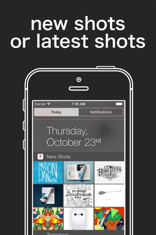 PinkApp Widgets — view dribbble shots in the notification center screenshot 2