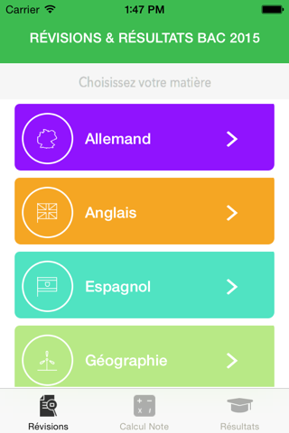 BAC ES 2016 : Révisions, Calcul Note, Résultats screenshot 2