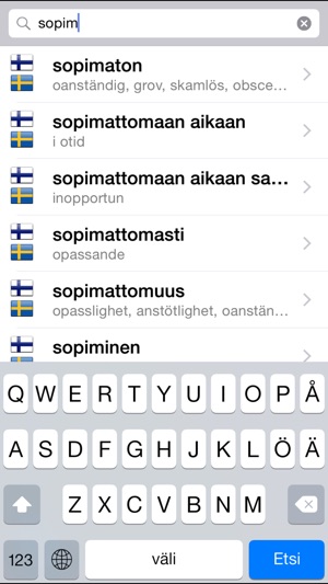 Suomi - ruotsi - suomi sanakirja(圖2)-速報App