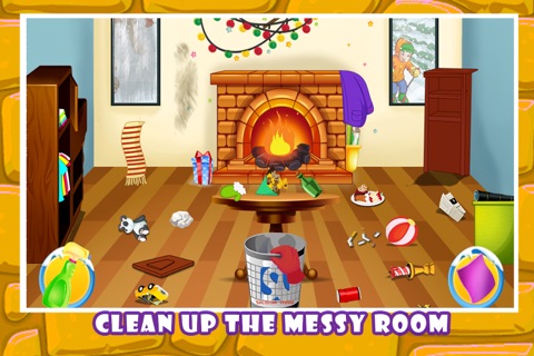 Winter Clean Up - House Room Makeover and CleanUp Game for Children screenshot 2