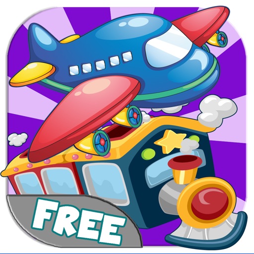 Airplanes and Trains Coloring Book - Art Plane and Friends: FREE App for Children Icon