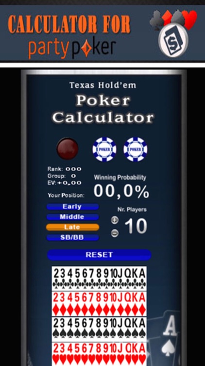 Poker Calculator for Partypoker