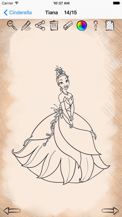 Drawing Tutorials Princess Cinderella Version screenshot-3