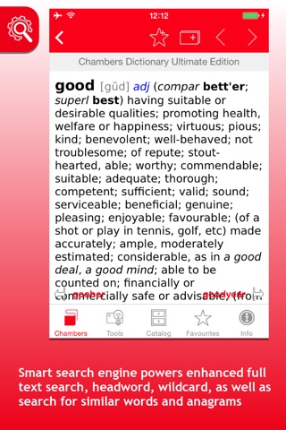 Chambers Dictionary, Thesaurus screenshot 2