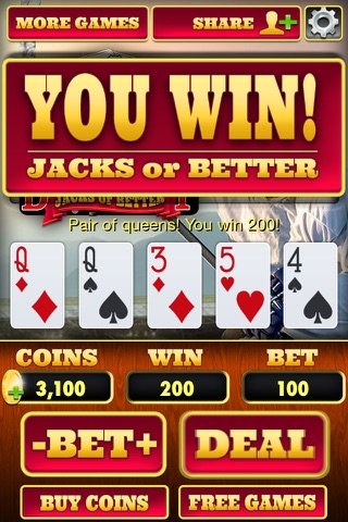 Team Break Away Video Poker - Play Jacks Or Better Hockey Edition & Las Vegas Casino Gambling Game for Free ! screenshot 2