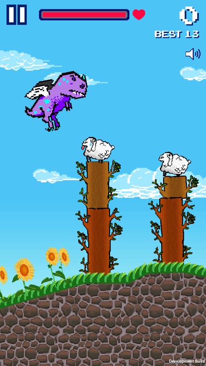 Flappy Dino And Sheeps