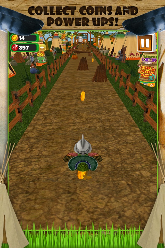 3D Turkey Run Thanksgiving Infinite Runner Game FREE screenshot 3