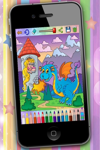 Dragons coloring book & paint fantastic animals - Premium screenshot 3