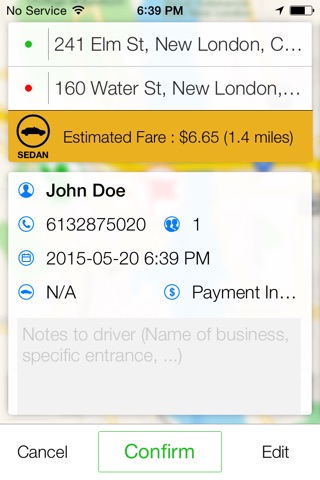 Yellow Cab of New London screenshot 4