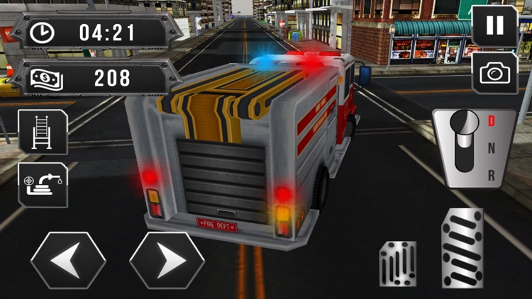 Fire truck emergency rescue 3D simulator free 2016 screenshot-4