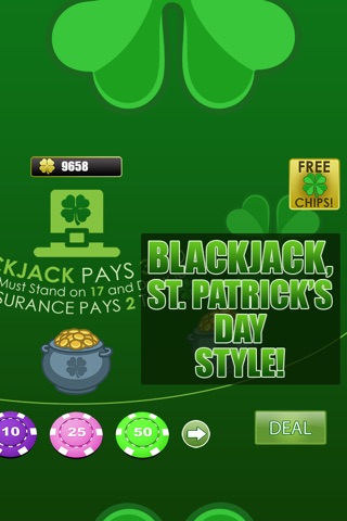 St. Patrick's Day Blackjack screenshot 2