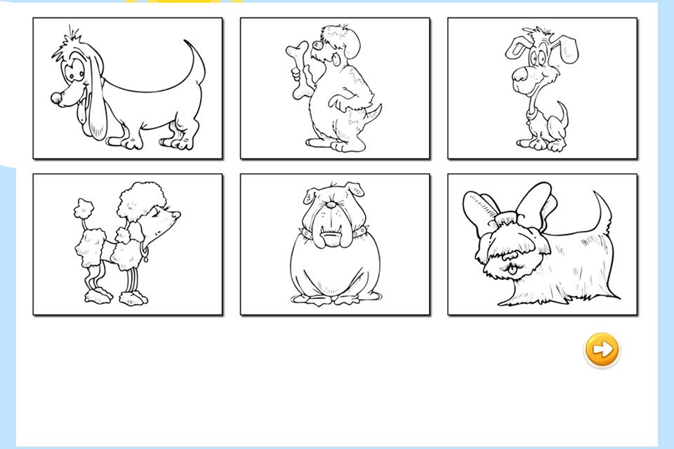 Cute Dog Drawings & Finger Coloring Pages for Kids screenshot 2