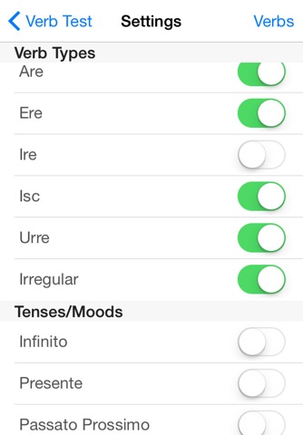 Italian Verb Test Pro screenshot 3