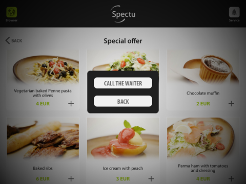 Spectu - digital restaurant menu with ordering, POS connection and local printing screenshot 4