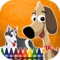 Coloring Book Funny Dogs is a coloring and paint tool for kids