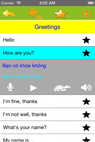 Speak Vietnamese - Learn useful phrase & vocabulary for traveling lovers and beginner free screenshot 2
