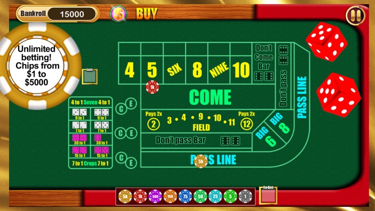 A Pharaoh's Lucky 7 Master Casino Craps 3D Addict Game