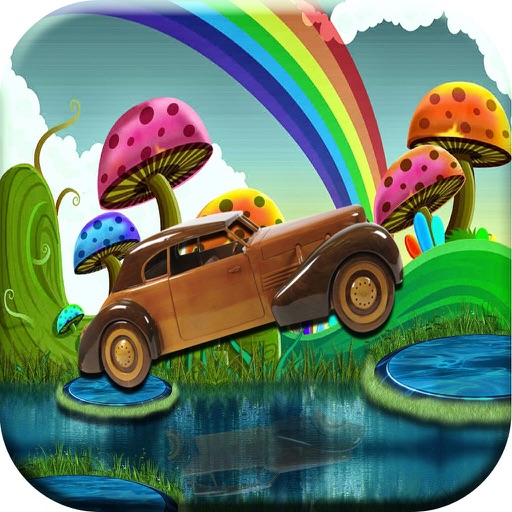 Wooden Car Jungle Cossing Icon