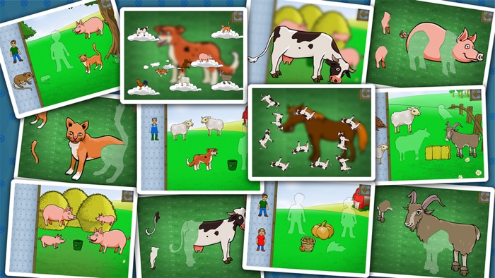 Puzzles for toddlers with farm animals and their sounds