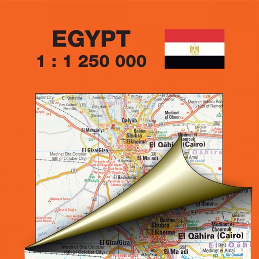 Egypt. Road and tourist map icon