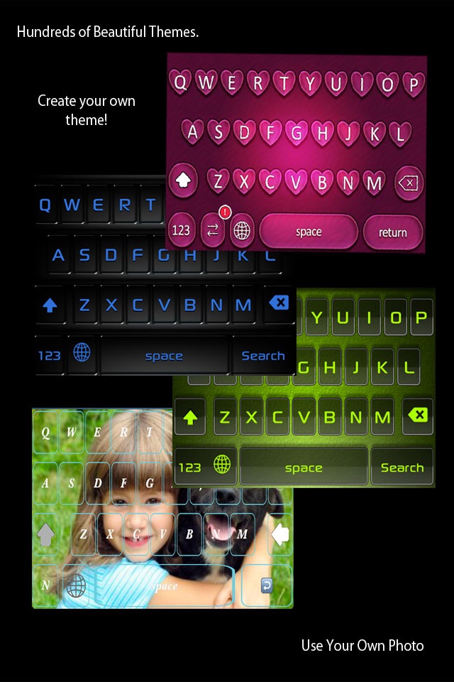 Keyboard Themes: Custom colors, cool fonts, and personalize new backgrounds for iPhone, iPad, iPod screenshot 2