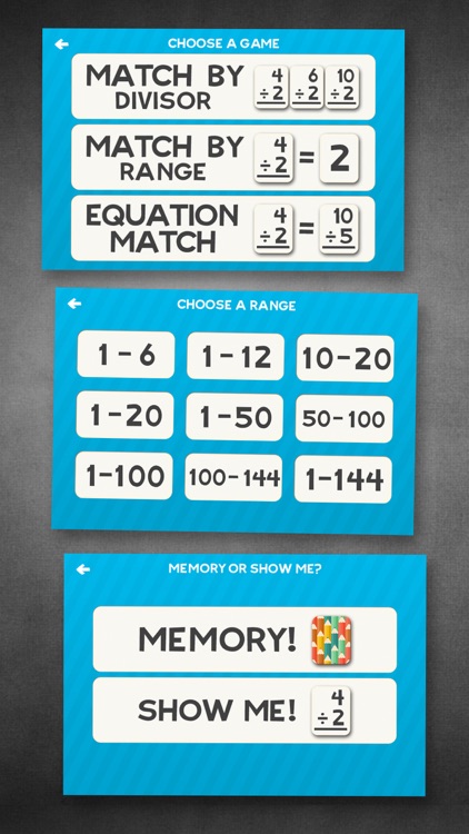 Division Flashcard Match Games for Kids in 2nd, 3rd and 4th Grade Learning Flash Cards Free screenshot-2