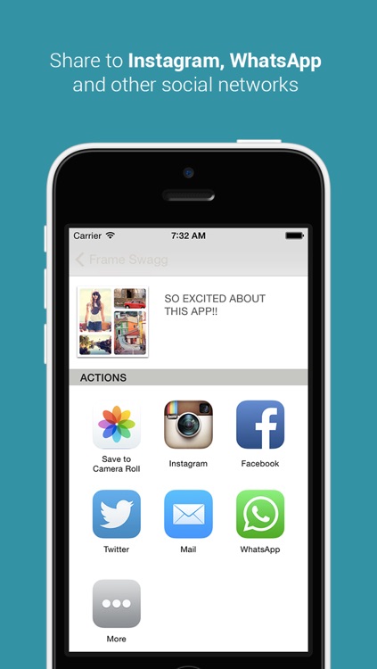 Frame Swagg - Photo collage maker to stitch pic for Instagram FREE screenshot-3