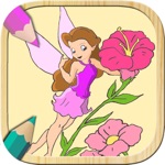 Paint fairies. Funny fairies games for girls. Learning game for boys and girls. Fingerpaint