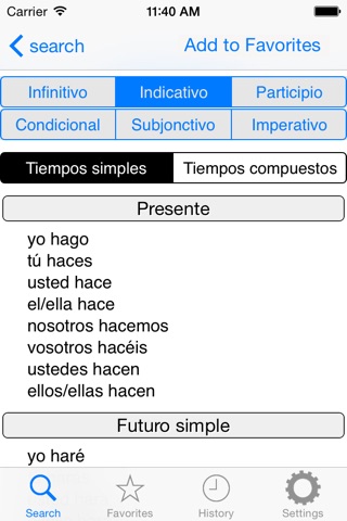 Verbole Spanish Verbs screenshot 2