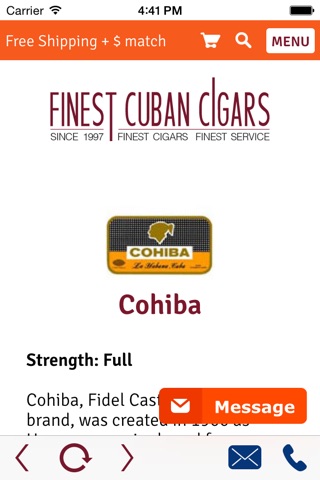 Finest Cuban Cigars - Premium finest Cuban cigars at best quality and genuine Havanas screenshot 3
