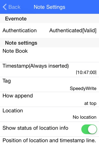 SpeedyWrite Pro - Can quickly writing and append a note to Evernote. screenshot 3