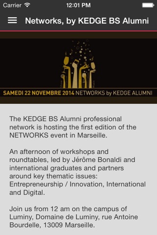 KEDGE EVENTS screenshot 2