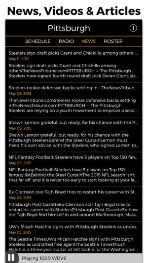 Pittsburgh Football Radio & Live Scores(圖5)-速報App