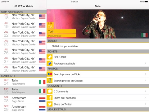 U2 IE Tour Guide iPad screenshot 4