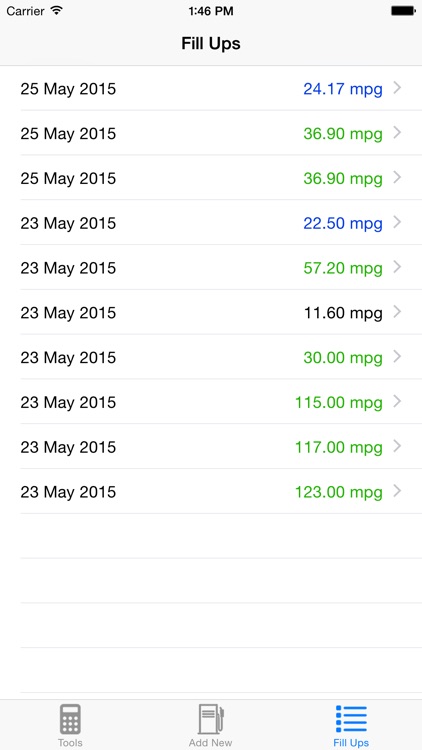 Fill Up Tracker